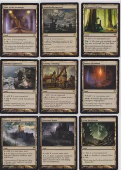 Magic: The Gathering Rare Lands Innastrad Block 9 Card Lot - Image 1