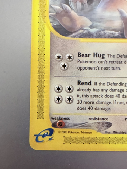 2003 Pokemon Skyridge Ursaring 110/144 Excellent and Likely Mint Card - Image 4