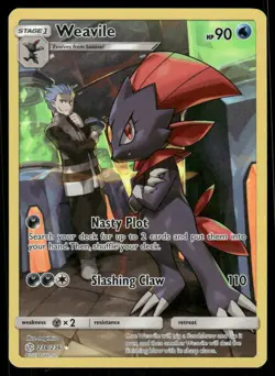 Pokemon Cards Weavile 238/236 Cosmic Eclipse Secret Rare NM - Image 1