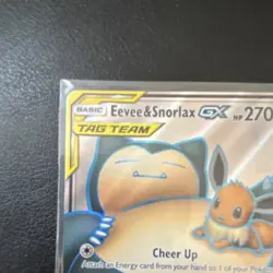 Eevee & Snorlax GX (Full Art) Ultra Rare 171/181 Sm-Team Up Holo Pokemon Card - Image 4
