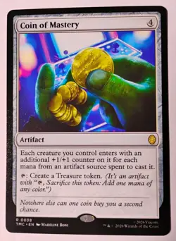 Coin of Mastery MTG, Teenage Mutant Ninja Turtles Eternal, Rare, Regular, NM - Image 1