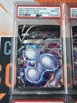 PSA 10 Mewtwo V Union Pokemon SWSH 159-162 Special Collection Sequential Set - Image 2