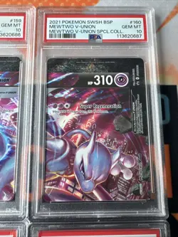 PSA 10 Mewtwo V Union Pokemon SWSH 159-162 Special Collection Sequential Set - Image 3