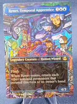 MTG Renet, Temporal Apprentice (Borderless) Teenage Mutant Ninja Turtles Foil - Image 2