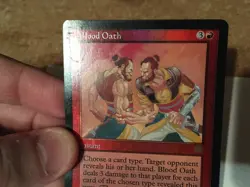 1X BLOOD OATH FOIL / MP / MERCADIAN MASQUES / REAL PICS / WRONGWAY052 - Image 2