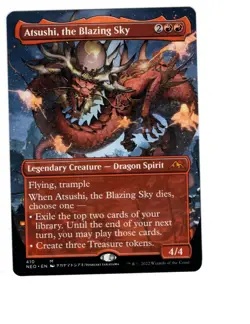 MTG SkeenAB Atsushi the Blazing Sky BORDERLESS from Kamigawa ND. NM. - Image 1