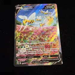 Pokemon TCG Card Beedrill V Astral Radiance Holo Ultra Rare Card 161/189 NM - Image 1
