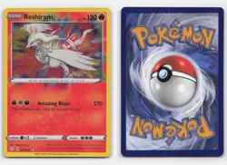 RESHIRAM 017/072 AMAZING RARE SHINING FATES POKEMON LIGHTLY PLAYED - Image 4
