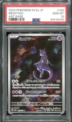 mewtwo psa10 Carte Pokemon gradee 183 /165 POKEMON sv2a 2023 jp - Image 1