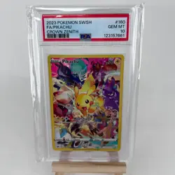 2023 POKEMON SWORD & SHIELD CROWN ZENITH #160 FULL ART/PIKACHU PSA 10 - Image 1