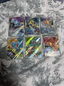 Pokemon First Partner Card Lot - Piplup, Turtwig, Chimchar, Squirtle (6 Cards) - Image 1
