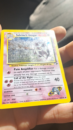 Pokemon Sabrina's Gengar 014/132 Gym Heroes Holo Rare Unlimited 80 HP Card - Image 2