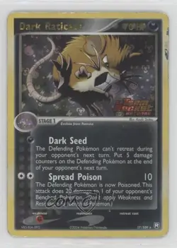 Dark Raticate Reverse Foil Pokemon EX Team Rocket Returns #17 2004 - Image 1