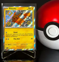 Pikachu 131/091 Shiny Rare 2024 Pokemon Paldean Fates Baby Shiny NEAR MINT - Image 1