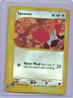 Spearow 130/165 Common Expedition Base Set Pokemon Reverse Holo Heavily Played - Image 1