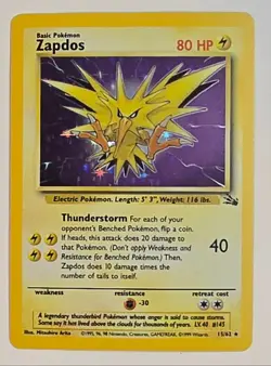 Pokemon Zapdos 15/62 Fossil Holo - Image 1