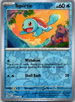 Squirtle #007/165 Reverse Holo SV: Scarlet & Violet 151 Pokemon NM - Image 1