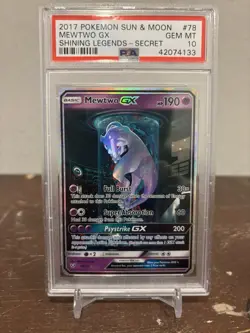Pokemon TCG Mewtwo GX 78/73 Shining Legends PSA 10 Gem English - Image 1