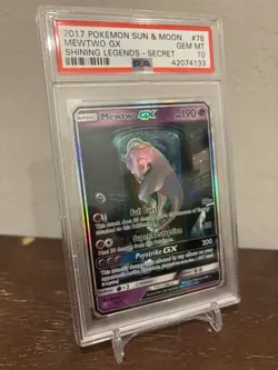 Pokemon TCG Mewtwo GX 78/73 Shining Legends PSA 10 Gem English - Image 2