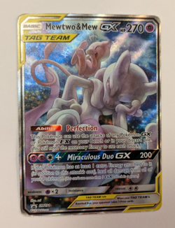 Pokemon Mewtwo & Mew GX TAG TEAM Full Art Promo SM191 SM Holo 270 HP - Image 1