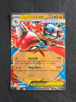Pokemon TCG - Mega Lucario EX #77/132 - Mega Evolution - Double Rare - NM/M - Image 1