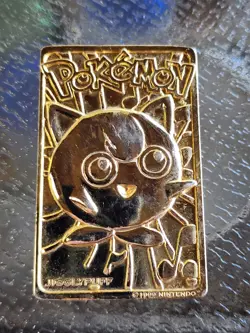 23K Gold Plated JIGGLYPUFF Trading Card 1999 Burger King Pokemon - Image 1