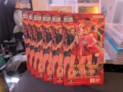 6x One Piece Card Game EB-03 One Piece Heroines Edition Sleeved Booster Pack - Image 1
