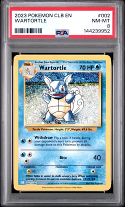 PSA NM-MT 8 - POKEMON CLB-TRADING CARD GAME CLASSIC WARTORTLE - Image 1