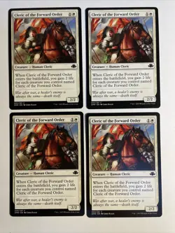 4x Mtg Dominaria Remastered Cleric Of The Forward Order NM/M Magic The Gathering - Image 1