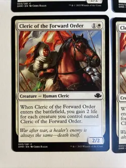 4x Mtg Dominaria Remastered Cleric Of The Forward Order NM/M Magic The Gathering - Image 2