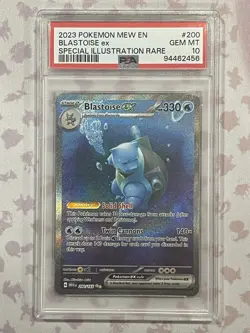 Blastoise ex 2023 Pokemon #200/165 SIR MEW EN-151 PSA 10 Gem Mint - Image 1