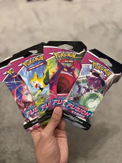 Pokemon TCG: Fusion Strike Sleeved Booster Pack x 4 | Full Art Set - Image 1