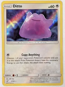 Pokemon Ditto 17/18 Detective Pikachu Holo Rare Pokemon TCG - Image 1