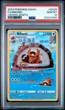 Bibarel GG25/GG70 Crown Zenith Galarian Gallery 2023 Pokemon - PSA 10 - Image 1