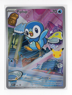 Pokemon TCG Mega Evolution First Partner Illustration Promo Piplup 042 NM - Image 1