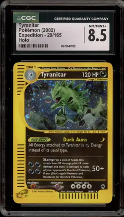 Pokemon Tyranitar Expedition Holo Rare #29 CGC 8.5 - Image 1