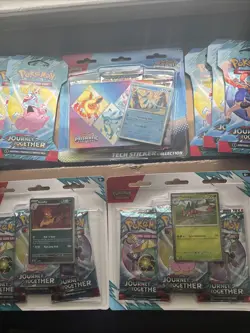 Pokemon Prismatic Evolutions Tech Sticker Collection Mix Lot Journey Together 🔥 - Image 1