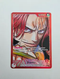 One Piece Card Game Shanks OP09-001 Alt Art Leader L - Image 1