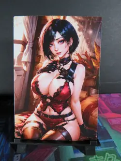 Ada Wong Resident Evil Custom Art Card NM Video Game Sexy Waifu Collectible - Image 1