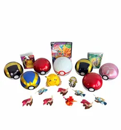 Pokemon Bundle-6 Tins Balls, 1 Premier Ball, Pikachu, 9 Characters, Cards & MORE - Image 3