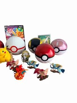 Pokemon Bundle-6 Tins Balls, 1 Premier Ball, Pikachu, 9 Characters, Cards & MORE - Image 5