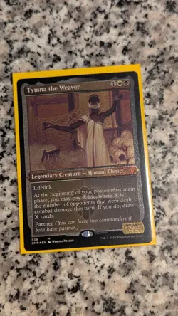 Magic: The Gathering Tymna the Weaver Commander Legends Foil Mythic Card Etched - Image 1