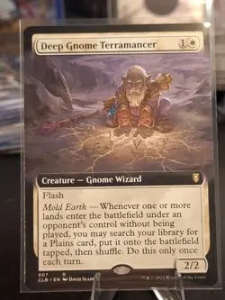 MTG Deep Gnome Terramancer Extended Art Commander Legends Baldur's Gate - Image 1