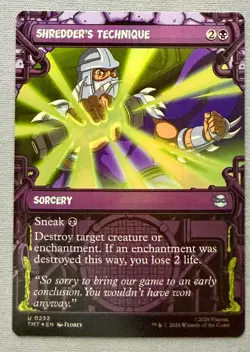 Shredder's Technique #232 (Showcase) FOIL - MTG TMT - NEAR MINT NM - Image 1