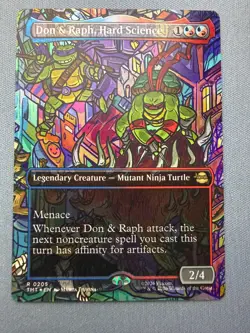 Don & Raph, Hard Science (Borderless) FOIL - Teenage Mutant Ninja Turtles 205 NM - Image 1