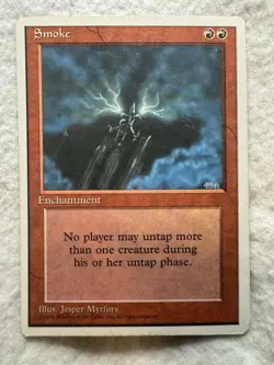 MTG - Smoke - 4th Ed. - Regular - Off Center Back Cut Misprint - Rare - LP - EN - Image 1