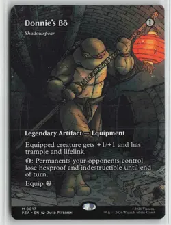 Teenage Mutant Ninja Turtles MTG Donnie's Bo Shadowspear Borderless - Image 1