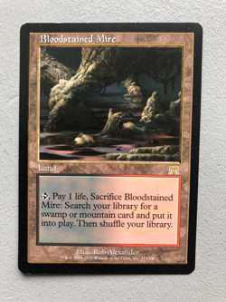 Mtg Carte Magic Onslaught Bloodstained Mire English LP/MP - Image 1