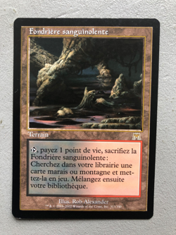 Mtg Carte Magic Onslaught Bloodstained Mire French LP/MP (B) - Image 1