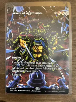 MTG Waves of Aggression Borderless PZA 0013 Teenage Mutant Ninja Turtles - Image 1